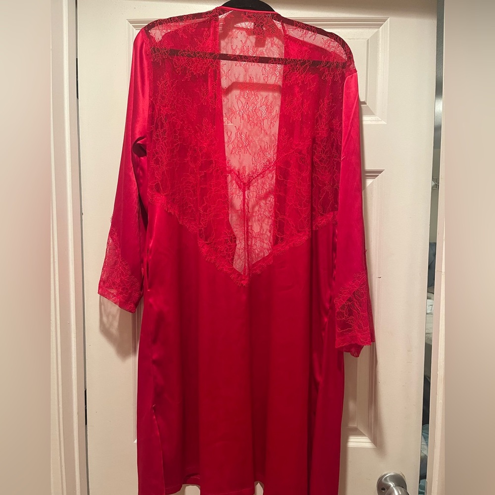 Victoria’s Secret Red Silk Kimono robe
